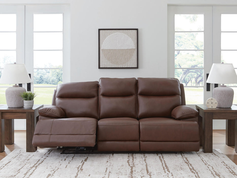 Vonryan - Power Reclining Sofa With Adj Headrest - Tobacco - Simple Home Plus