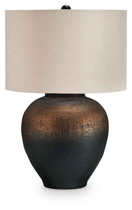 Newgerhard - Brown / Black - Metal Table Lamp - Simple Home Plus