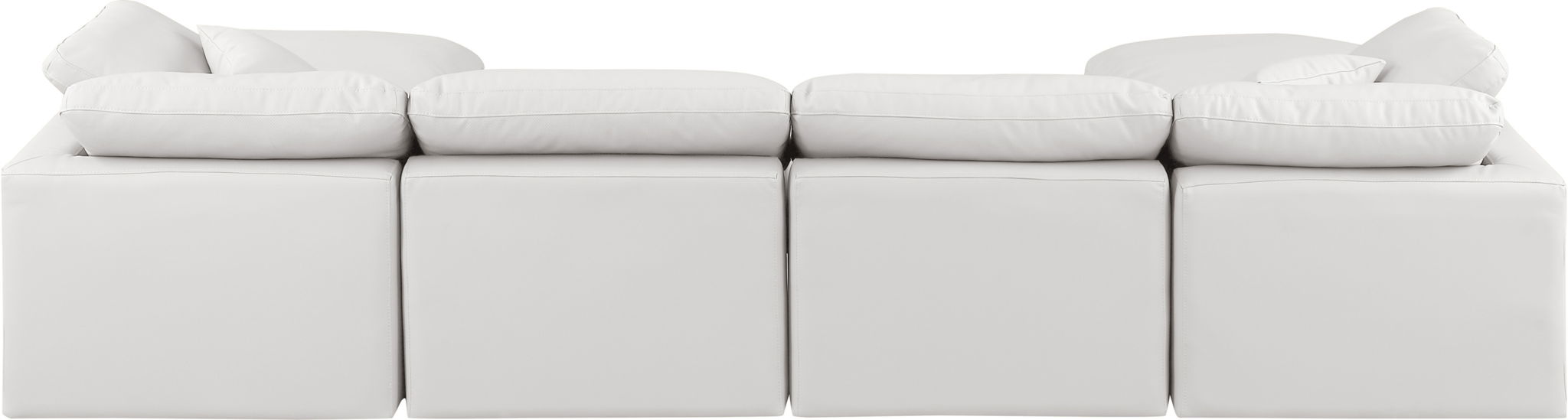 Indulge - Faux Leather 6 Piece Modular Double Chaise Sectional - Simple Home Plus