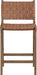 Entwine - Vegan Leather Upholstered Counter Stool - Painted Brown - Simple Home Plus