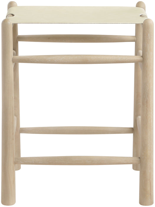 Santos - Backless Counter Stool With Stained Natural Base - Simple Home Plus