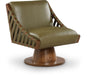 Millwin - Swivel Accent Chair With Brown Base - Simple Home Plus