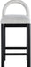 Conrad - Linen Counter Stool With Black Legs - Simple Home Plus