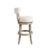 Mystic - Solid Wood Upholstered 30" Bar Height Swivel Barstool - Simple Home Plus