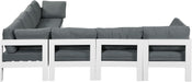 Nizuc - Outdoor Patio 7 Piece Modular Sectional With White Frame - Simple Home Plus