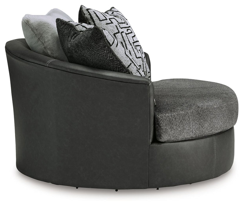 Brixley Pier - Graphite - Oversized Swivel Accent Chair - Simple Home Plus