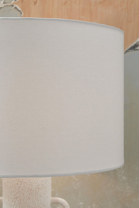Perringhill - Metal Table Lamp - Distressed White - Simple Home Plus