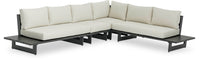 Maldives - 4 Piece Water Resistant Outdoor Patio Modular Sectional With Gray Base - Simple Home Plus