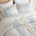 Imani - Cotton Printed Comforter Set With Chenille - White - Simple Home Plus