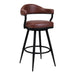 Justin - Swivel Vintage Bar Stool With Metal Legs - Simple Home Plus