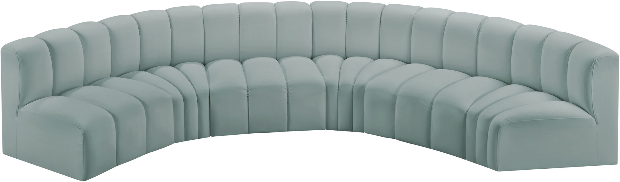 Arc - Faux Leather 6 Piece U-Shaped Modular Sofa - Simple Home Plus