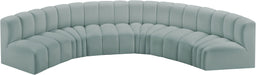 Arc - Faux Leather 6 Piece U-Shaped Modular Sofa - Simple Home Plus