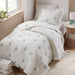 Aglaia - Twin Quilt Set - White / Light Blue - Simple Home Plus