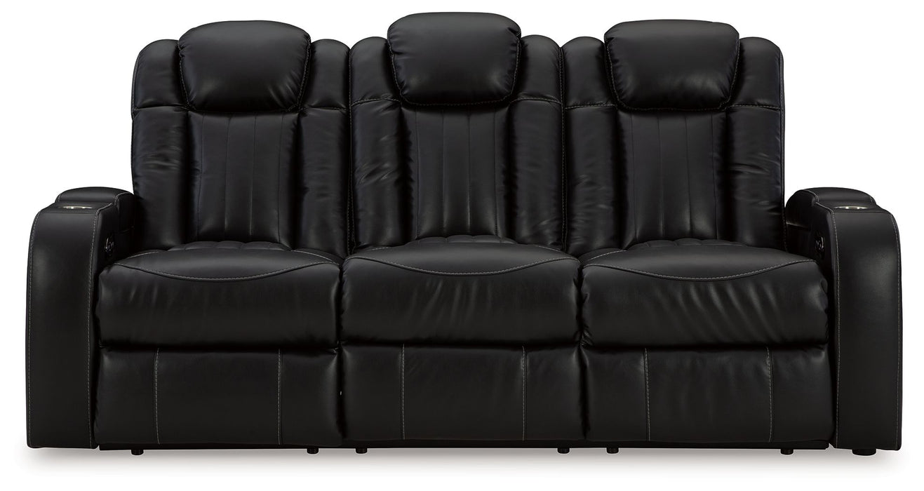 Caveman Den - Midnight - Power Reclining Sofa With Adj Headrest - Simple Home Plus