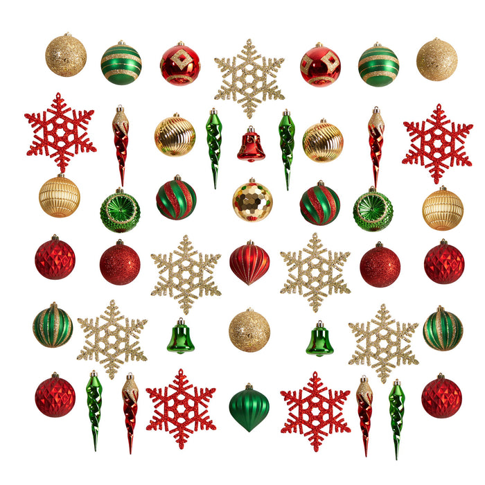 50 pcs Shatterproof Ornament Set
