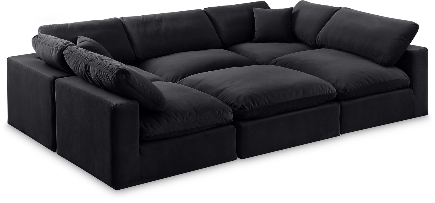 Comfy - 6 Piece Velvet Sectional - Simple Home Plus