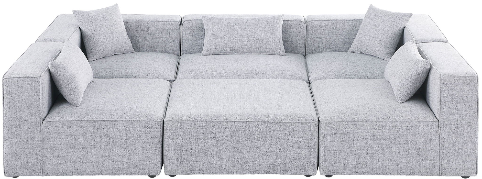 Cube - Linen 6 Piece Modular Sectional - Simple Home Plus