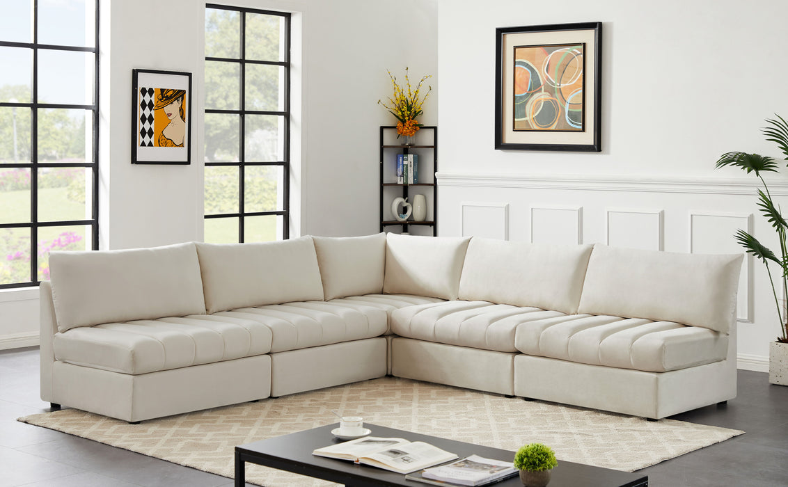 Jacob - Modular Corner Armless Sectional 5 Piece - Simple Home Plus