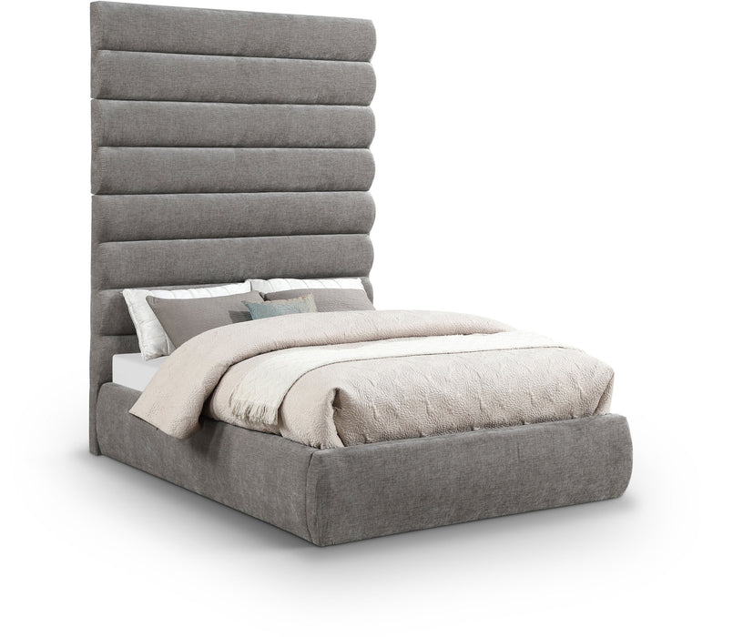 Adam - Chenille Fabric Bed With 89" Headboard - Simple Home Plus