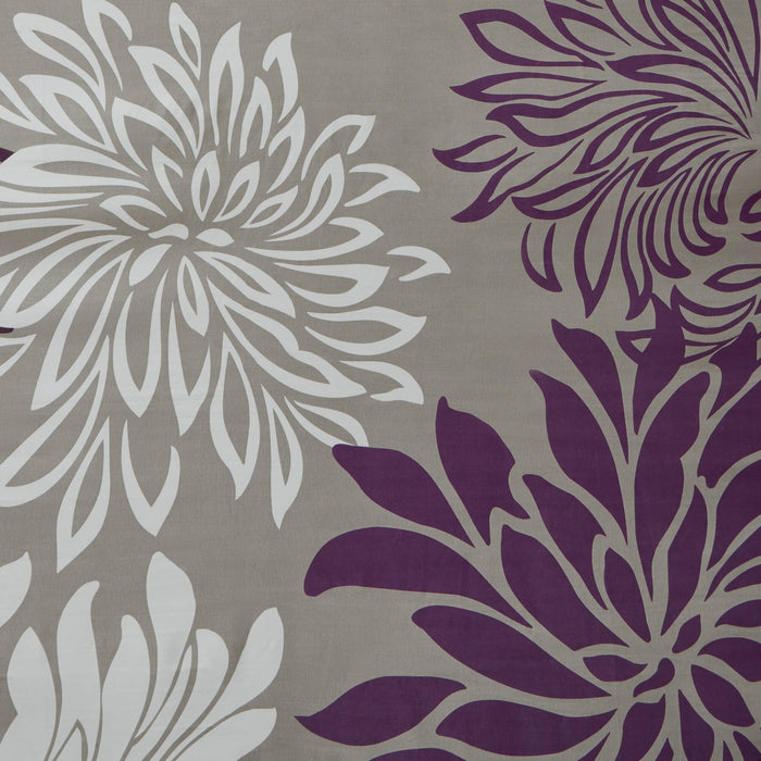 Maible - Printed Floral Shower Curtain - Purple - Simple Home Plus