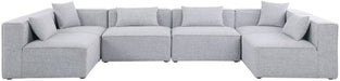 Cube - Linen 6 Piece Modular Armless Sectional - Simple Home Plus