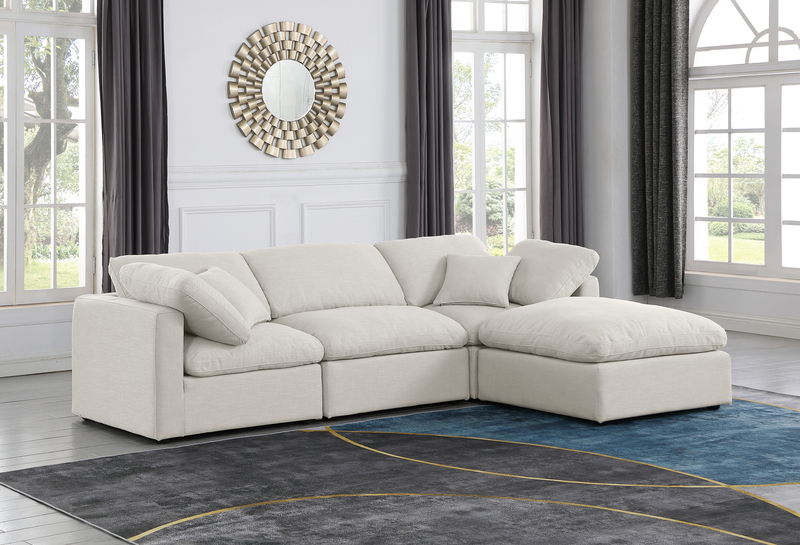 Indulge - Linen 4 Piece Modular Sectional With Chaise