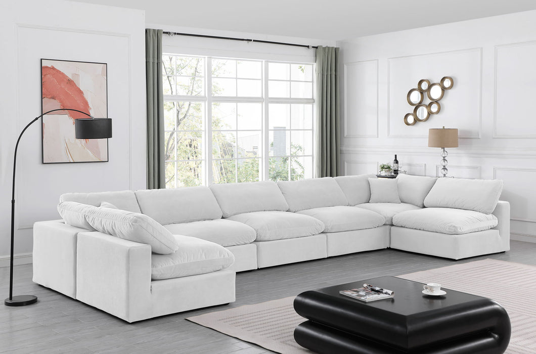Comfy - 7 Piece Velvet Modular Armless Sectional - Simple Home Plus