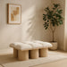 Pavilion - 6 Piece Modular Bench With Natural Base - Simple Home Plus
