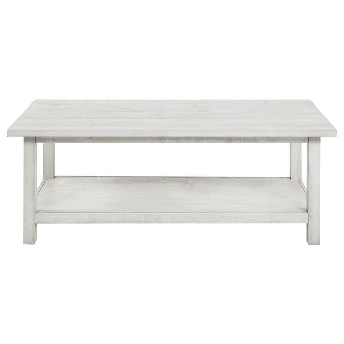 Payne - Wood Coffee Table with Shelf - Simple Home Plus