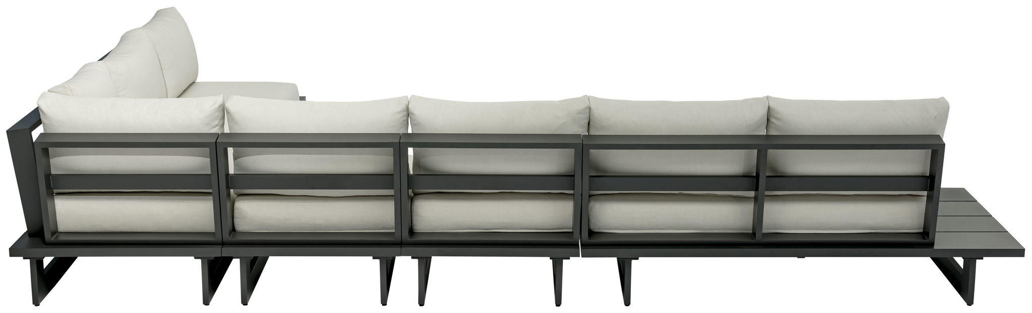 Maldives - 5 Piece Water Resistant Outdoor Patio Modular Sectional With Gray Base - Simple Home Plus