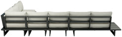 Maldives - 5 Piece Water Resistant Outdoor Patio Modular Sectional With Gray Base - Simple Home Plus
