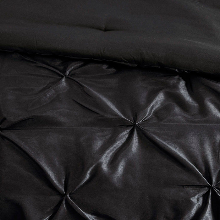 Laurel - King 7 Piece Tufted Comforter Set - Black - Simple Home Plus