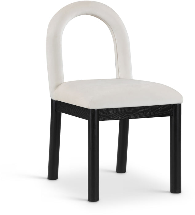 Conrad - Velvet Dining Chair With Black Legs - Simple Home Plus