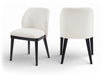 Valeo - Linen Textured Fabric Upholstered Dining Chair (Set of 2) - Painted Black Base - Simple Home Plus