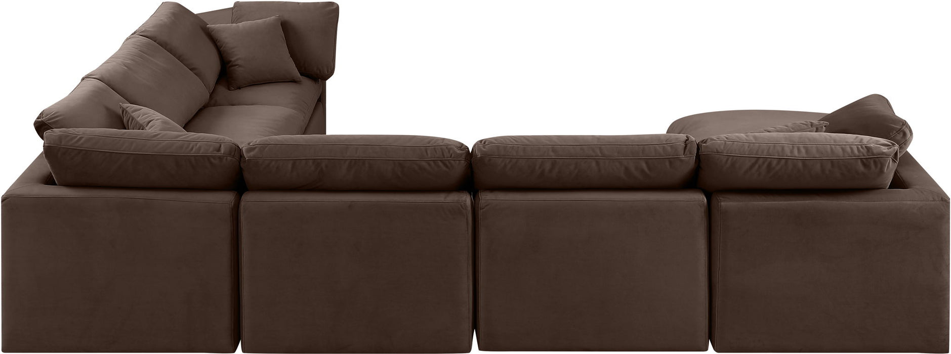 Indulge - Velvet 7 Piece Modular Sectional - Simple Home Plus