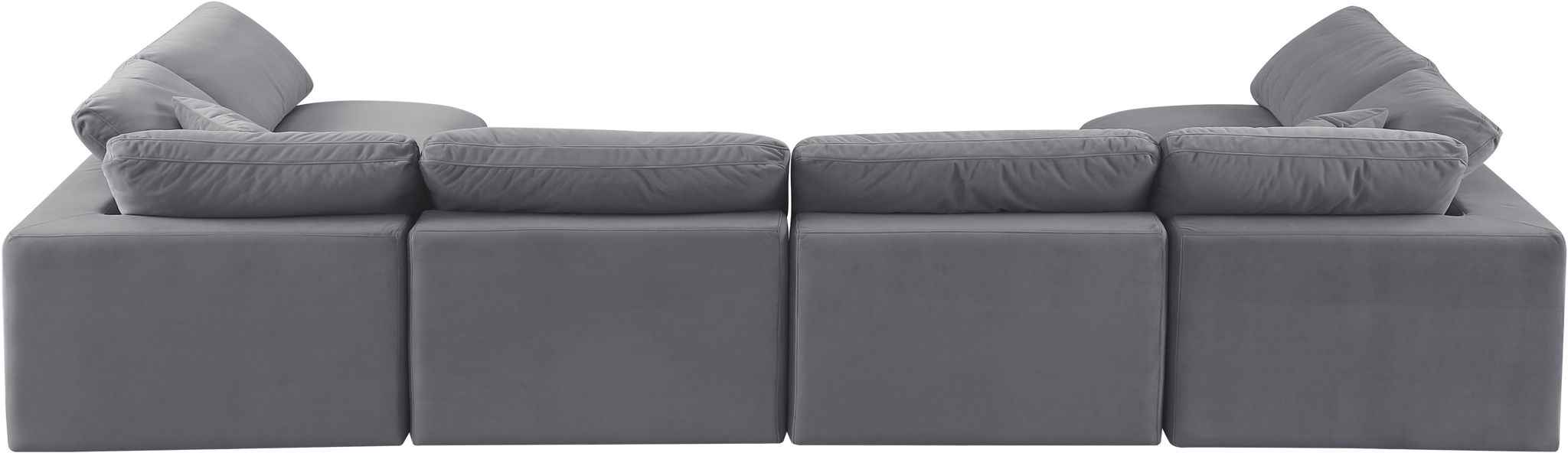 Comfy - 6 Piece Velvet Modular Armless Sectional - Simple Home Plus