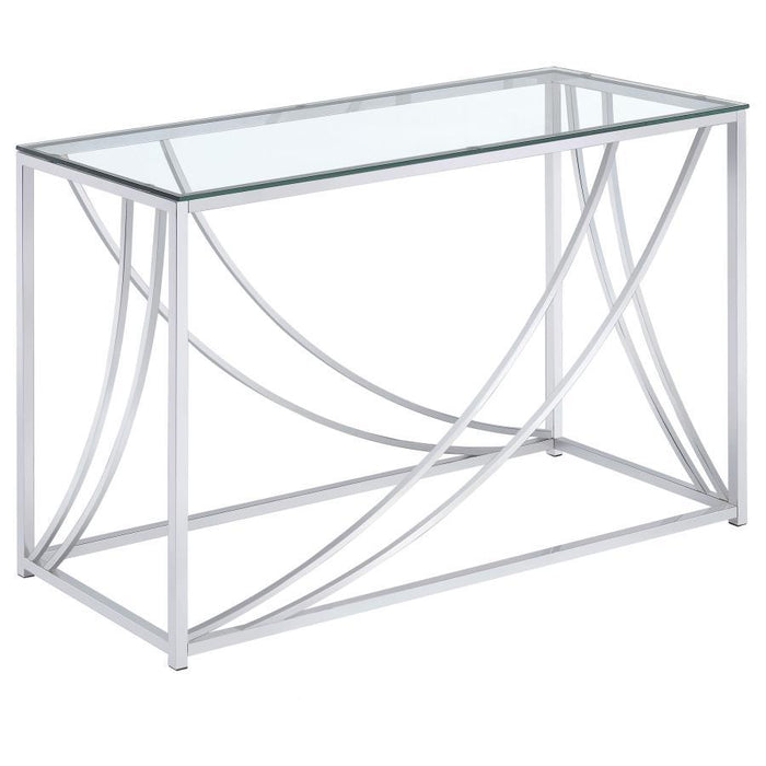 Lille - Glass Top Entryway Sofa Console Table Accents - Simple Home Plus