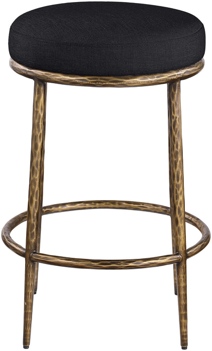 Ferro - Upholstered Backless Counter Stool With Brushed Gold Base - Simple Home Plus
