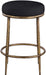 Ferro - Upholstered Backless Counter Stool With Brushed Gold Base - Simple Home Plus