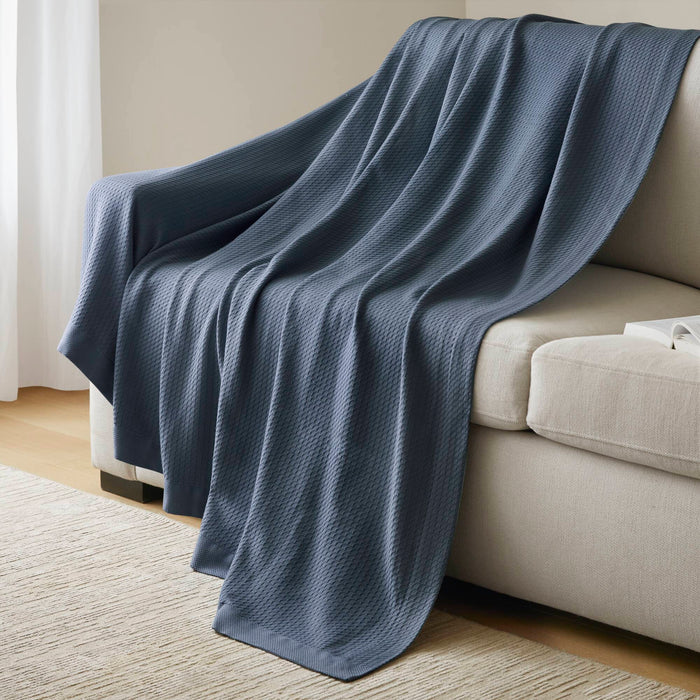Egyptian Cotton - Full Blanket - Blue