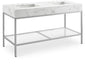Marmo - Engineered Marble Bathroom Vanity With Chrome Base - Simple Home Plus