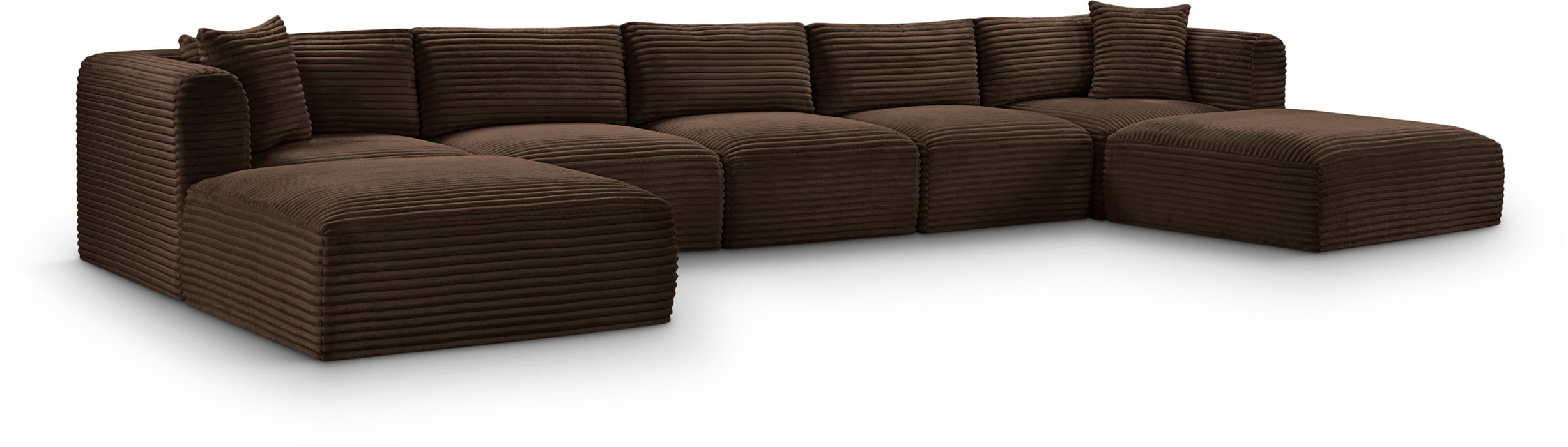 Shaggy - 7 Piece Modular Sectional With 2 Ottomans - Simple Home Plus