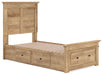 Makidern - Panel Storage Bed With 2 Under Bed Storage Units - Simple Home Plus