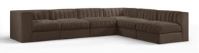Rummi - Velvet Performance Fabric Upholstered 6 Piece Modular Sectional - Simple Home Plus