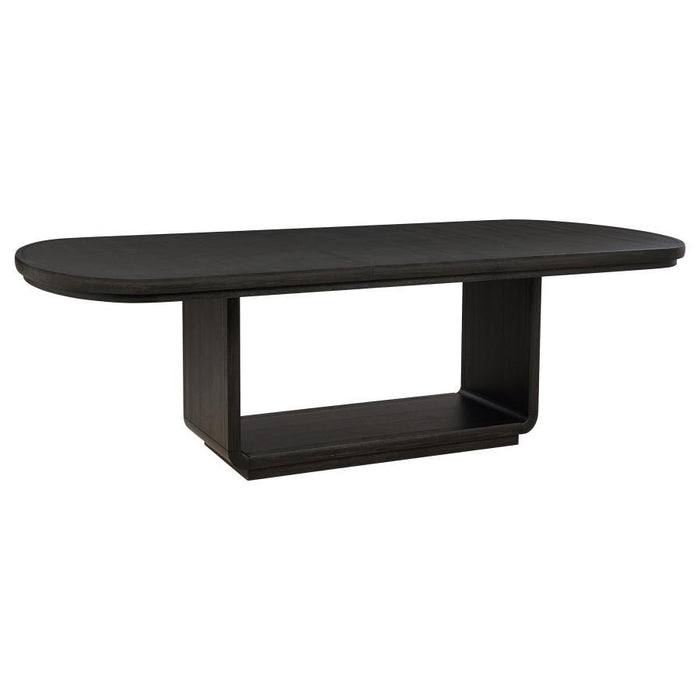 Leandro - 78" Extension Dining Room Table - Burnished Black - Simple Home Plus
