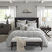 Essence - Queen 8 Piece Clip Comforter Set - Gray - Simple Home Plus