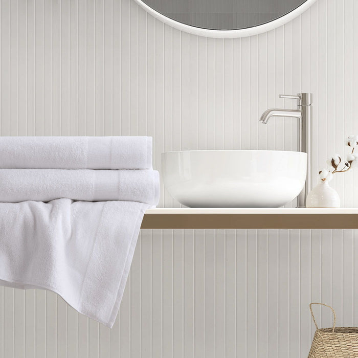 Premium Turkish Cotton 500GSM Plush 2 Piece XL Towel Set - White - Simple Home Plus