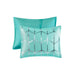 Raina - Twin Metallic Printed Comforter Set - Aqua / Silver - Simple Home Plus