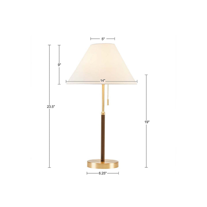 Bromley - Two Tone Pull-Chain Table Lamp - Gold / Brown - Simple Home Plus