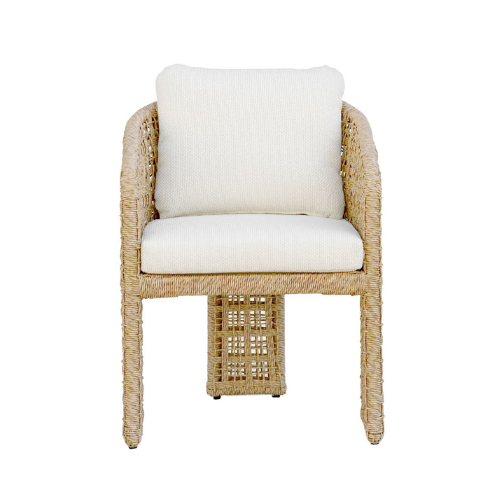 Driftbay - Outdoor Dining Chair - White / Natural - Simple Home Plus
